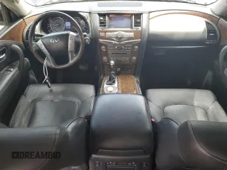 2016 Infiniti QX80 with VIN JN8AZ2NF9G9610685, listed as a Copart auction lot 57154685 with 94,176 mi miles and Salvage title. Bid and sale history available at DreamBid. Image 8.