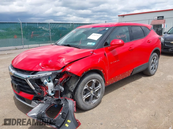 2023 Chevrolet Blazer LT with VIN 3GNKBHR43PS171195, listed as a IAAI auction lot 42547323 with 29,525 mi miles and . Bid and sale history available at DreamBid. Image 17.