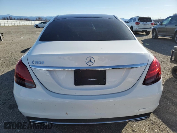 2021 Mercedes-Benz C 300 with VIN W1KWF8DBXMR643580, listed as a Copart auction lot 44043075 with 26,458 mi miles and Salvage Title. Bid and sale history available at carsss.com. Image 6.