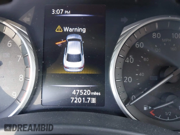 2018 Infiniti Q50 3.0t LUXE with VIN JN1EV7AP7JM358575, listed as a IAAI auction lot 41619592 with 47,520 mi miles. Bid and sale history available at carsss.com. Image 14.