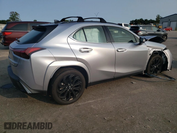 2023 Lexus UX 250h F Sport with VIN JTHB9JBH0P2066035, listed as a Copart auction lot 70838304 with 18,918 mi miles and Salvage Title. Bid and sale history available at DreamBid. Image 3.