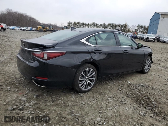 2021 Lexus ES with VIN 58ADZ1B16MU088073, listed as a Copart auction lot 46820675 with 29,598 mi miles and Salvage Title. Bid and sale history available at carsss.com. Image 3.