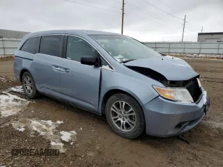 2013 Honda Odyssey EX-L with VIN 5FNRL5H61DB026098, listed as a Copart auction lot 51794625 with 124,471 mi miles and Salvage Title. Bid and sale history available at carsss.com. Image 4.