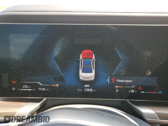 2023 BMW 7 Series 740i with VIN WBA23EH02PCM11374, listed as a Copart auction lot 51749465 with 23,838 mi miles and Non Repairable. Bid and sale history available at DreamBid. Image 9.