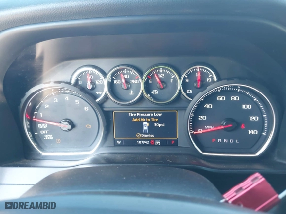 2019 Chevrolet Silverado 1500 LT Trail Boss with VIN 1GCPYFEDXKZ238586, listed as a IAAI auction lot 40383133 with 107,942 mi miles. Bid and sale history available at carsss.com. Image 7.