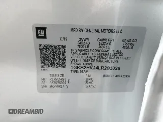 2020 GMC Yukon XL Denali with VIN 1GKS2HKJ4LR201038, listed as a Copart auction lot 66917904 with 99,944 mi miles and Salvage Title. Bid and sale history available at carsss.com. Image 15.