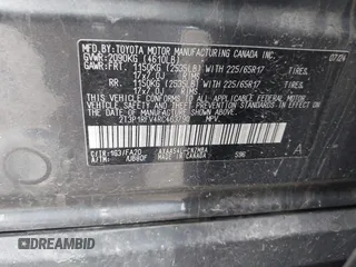 2024 Toyota RAV4 XLE with VIN 2T3P1RFV4RC463790, listed as a IAAI auction lot 42450962 with 22,918 mi miles and . Bid and sale history available at DreamBid. Image 9.
