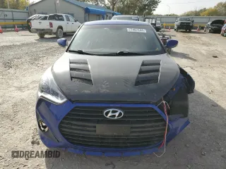 2014 Hyundai Veloster Turbo with VIN KMHTC6AE8EU201724, listed as a Copart auction lot 77487444 with 163,334 mi miles and Salvage Title. Bid and sale history available at carsss.com. Image 5.
