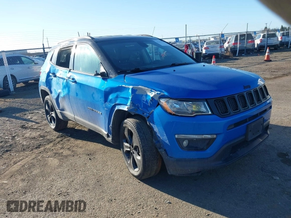 2021 Jeep Compass Latitude z VIN 3C4NJDBB7MT592742, wystawiony jako IAAI lot #41677701 z przebiegiem 84 428 mil mil oraz . Historia ofert i sprzedaży dostępna na DreamBid. Obrazek 1.