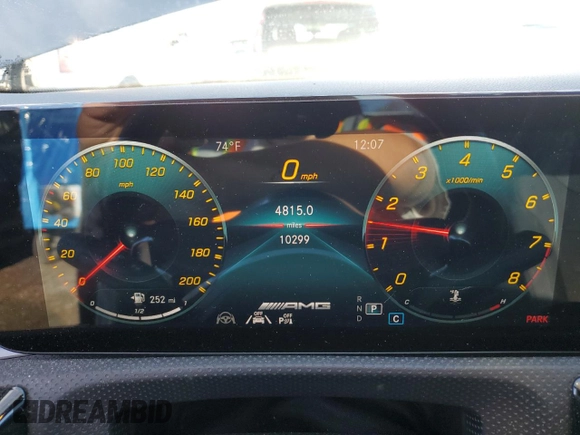 2021 Mercedes-Benz CLA 45 AMG with VIN W1K5J5DB8MN218696, listed as a Copart auction lot 81633993 with 10,299 mi miles and . Bid and sale history available at DreamBid. Image 9.