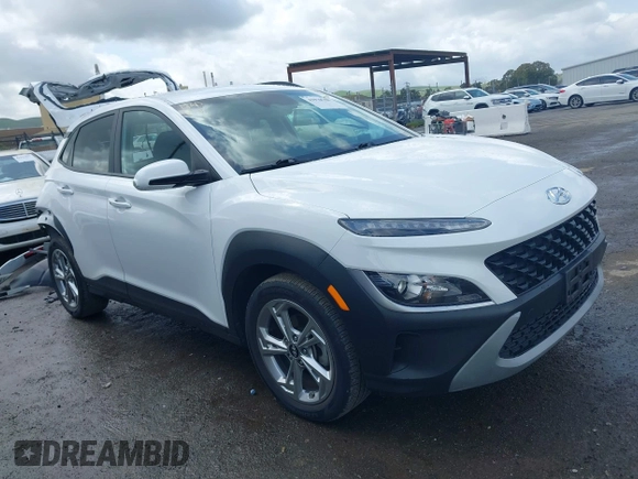 2022 Hyundai Kona SEL with VIN KM8K62AB1NU767029, listed as a IAAI auction lot 41938759 with 44,950 mi miles. Bid and sale history available at carsss.com. Image 1.