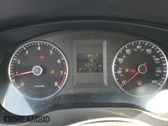 2012 Volkswagen Jetta SE with VIN 3VWDP7AJXCM392741, listed as a Copart auction lot 61436215 with 169,452 mi miles and Salvage title. Bid and sale history available at DreamBid. Image 9.