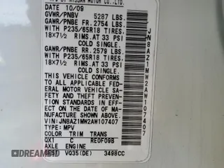 2010 Nissan Murano SL with VIN JN8AZ1MW2AW107407, listed as a Copart auction lot 71677534 with 189,402 mi miles and Clean Title. Bid and sale history available at carsss.com. Image 13.
