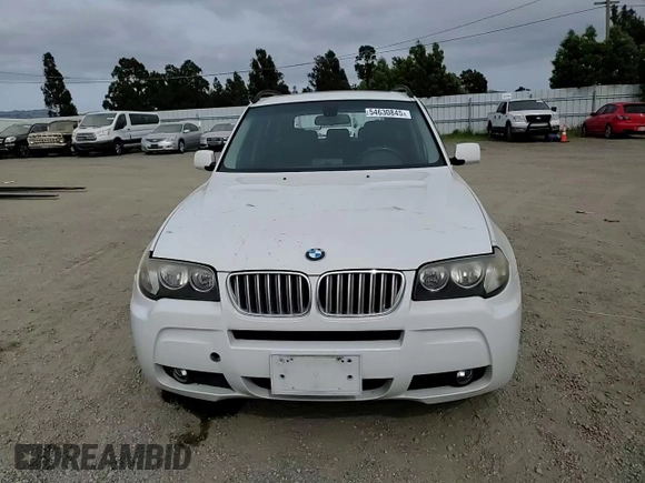 2007 BMW X3 3.0si with VIN WBXPC93467WF26770, listed as a Copart auction lot 54630845 with 159,760 mi miles and Salvage Title. Bid and sale history available at DreamBid. Image 14.
