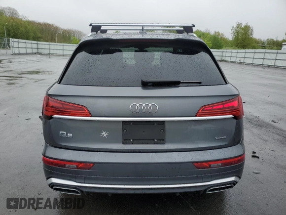 2022 Audi Q5 S line Premium Plus with VIN WA1EAAFY2N2020441, listed as a Copart auction lot 55841995 with 40,316 mi miles and Salvage title. Bid and sale history available at DreamBid. Image 6.