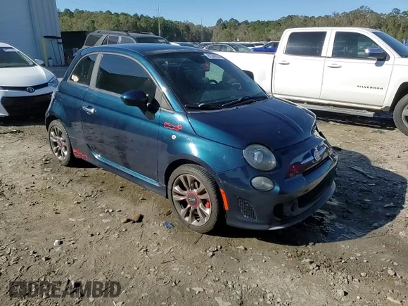 2015 FIAT 500 Turbo with VIN 3C3CFFHH3FT500548, listed as a Copart auction lot 81249704 with 128,388 mi miles and Salvage Title. Bid and sale history available at carsss.com. Image 14.