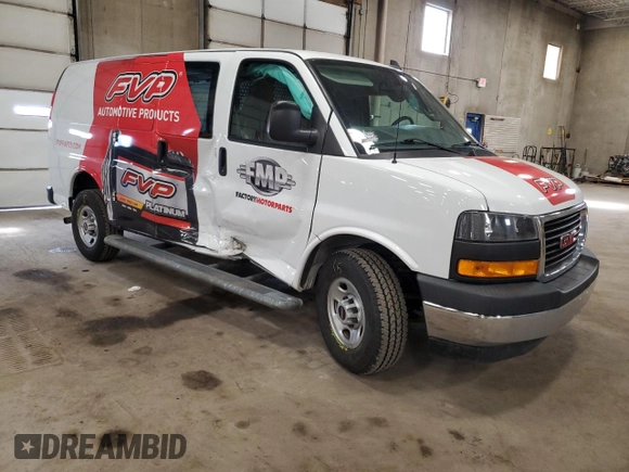 2020 GMC Savana Cargo Van with VIN 1GTW7AFG9L1223393, listed as a Copart auction lot 49453135 with 131,260 mi miles and Salvage Title. Bid and sale history available at carsss.com. Image 4.