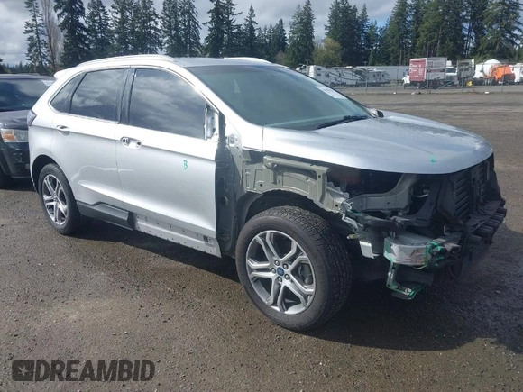 2015 Ford Edge Titanium with VIN 2FMTK4K95FBB10331, listed as a IAAI auction lot 41990356 with 121,337 mi miles. Bid and sale history available at carsss.com. Image 1.