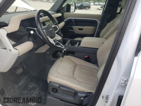 2021 Land Rover Defender S with VIN SALEJERX7M2044693, listed as a Copart auction lot 79848234 with 46,881 mi miles and Salvage title. Bid and sale history available at DreamBid. Image 7.