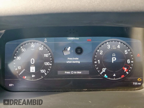 2020 Land Rover Defender SE with VIN SALEP7EU1L2028039, listed as a Copart auction lot 56897065 with 26,989 mi miles and Salvage title. Bid and sale history available at DreamBid. Image 9.