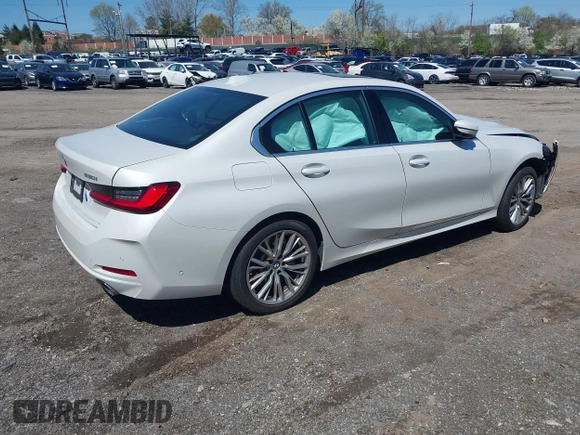 2024 BMW 3 Series 330i xDrive with VIN 3MW89FF09R8E25560, listed as a IAAI auction lot 42003973 with Not Provided miles. Bid and sale history available at carsss.com. Image 4.