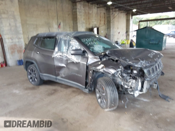 2021 Jeep Compass 80th Anniversary with VIN 3C4NJDEB5MT513841, listed as a IAAI auction lot 40493968 with 45,019 mi miles and . Bid and sale history available at DreamBid. Image 1.