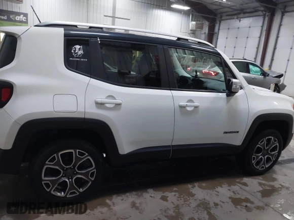 2017 Jeep Renegade Limited with VIN ZACCJBDB4HPG10586, listed as a IAAI auction lot 41410600 with 34,705 mi miles and . Bid and sale history available at DreamBid. Image 13.