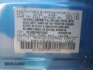 2021 Nissan Sentra SR with VIN 3N1AB8DV5MY205802, listed as a Copart auction lot 48516385 with 65,975 mi miles and Salvage Title. Bid and sale history available at carsss.com. Image 15.