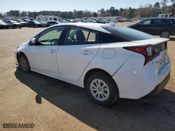 2021 Toyota Prius L Eco with VIN JTDKAMFU7M3136038, listed as a Copart auction lot 48774605 with 0 mi miles and Salvage Title. Bid and sale history available at carsss.com. Image 2.