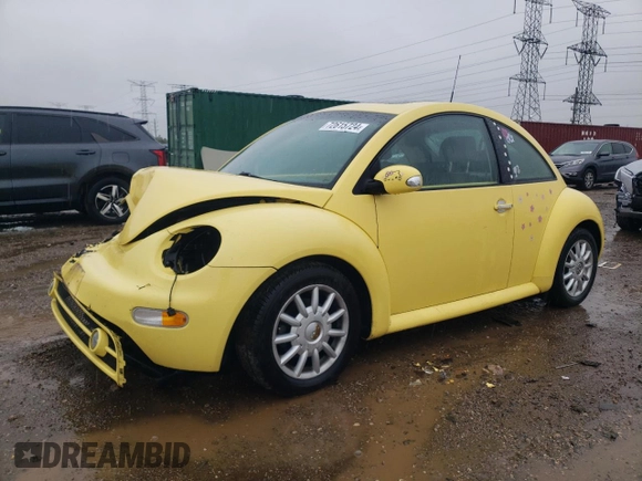 2005 Volkswagen New Beetle Coupe GLS with VIN 3VWCK31C55M409937, listed as a Copart auction lot 72615724 with 63,615 mi miles and Salvage Title. Bid and sale history available at carsss.com. Image 1.