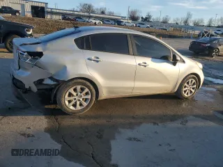 2015 Kia Rio LX with VIN KNADM4A30F6484857, listed as a Copart auction lot 46758725 with 131,930 mi miles and Salvage Title. Bid and sale history available at carsss.com. Image 3.