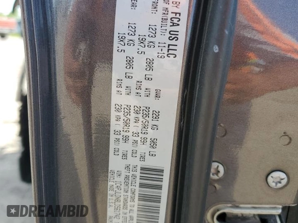 2020 Jeep Cherokee High Altitude with VIN 1C4PJLDN8LD561742, listed as a Copart auction lot 56984325 with Not provided miles and Salvage title. Bid and sale history available at DreamBid. Image 13.