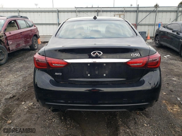 2018 Infiniti Q50 3.0t SPORT with VIN JN1EV7AR6JM443098, listed as a Copart auction lot 43480935 with NaN miles and Salvage Title. Bid and sale history available at carsss.com. Image 6.