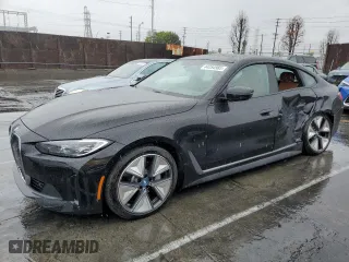 2023 BMW i4 eDrive35 with VIN WBY43AW02PFP54240, listed as a Copart auction lot 44254985 with 16,545 mi miles and Salvage Title. Bid and sale history available at carsss.com. Image 1.