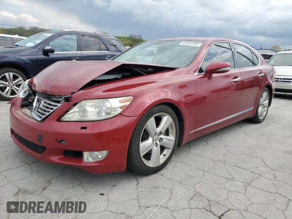 2010 Lexus LS 460 with VIN JTHBL5EF9A5096918, listed as a Copart auction lot 52979705 with 111,693 mi miles and Salvage title. Bid and sale history available at DreamBid. Image 1.