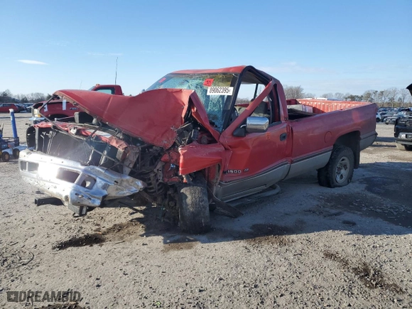 1994 Dodge Ram 1500 with VIN 1B7HF16Z0RS697328, listed as a Copart auction lot 89062395 with 147,761 mi miles and Salvage Title. Bid and sale history available at carsss.com. Image 1.