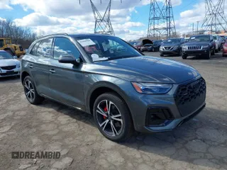 2025 Audi Q5 S line Premium Plus with VIN WA1EAAFY6S2020406, listed as a IAAI auction lot 41699968 with 4,327 mi miles and . Bid and sale history available at DreamBid. Image 1.