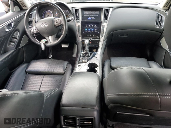 2017 Infiniti Q50 Red Sport 400 with VIN JN1FV7AR9HM870161, listed as a Copart auction lot 84621624 with 68,890 mi miles and Salvage title. Bid and sale history available at DreamBid. Image 8.