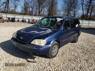 2005 Kia Sedona LX with VIN KNDUP131556615011, listed as a Copart auction lot 47174335 with 161,458 mi miles and Salvage Title. Bid and sale history available at carsss.com. Image 12.