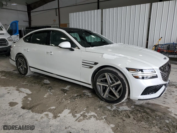 2024 Genesis G80 3.5T Sport with VIN KMTGB4SD9RU205369, listed as a Copart auction lot 45282455 with 8,547 mi miles and Salvage Title. Bid and sale history available at carsss.com. Image 4.