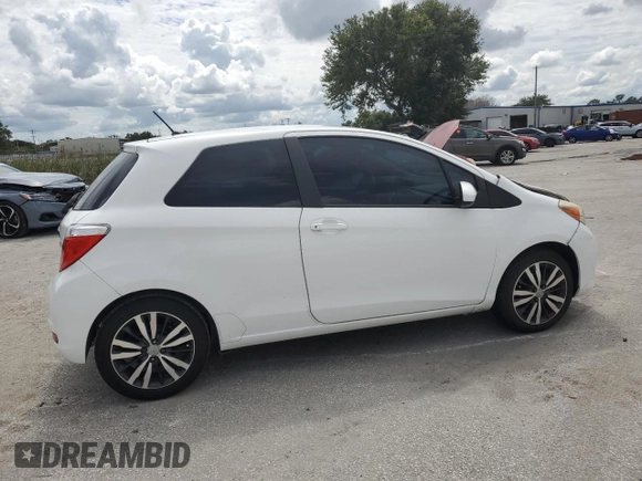 2014 Toyota Yaris L with VIN VNKJTUD37EA008192, listed as a Copart auction lot 70955594 with 129,486 mi miles and Salvage Title. Bid and sale history available at carsss.com. Image 3.