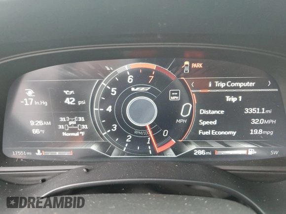 2022 Cadillac CT4-V Blackwing z VIN 1G6D65RP1N0460176, wystawiony jako Copart lot #71723654 z przebiegiem 17 551 mil mil oraz Szkoda całkowita • Salvage title. Historia ofert i sprzedaży dostępna na DreamBid. Obrazek 9.