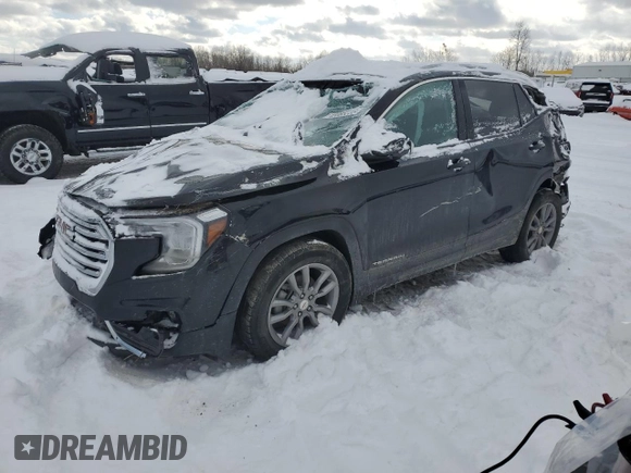 2022 GMC Terrain SLT with VIN 3GKALPEV3NL221227, listed as a Copart auction lot 45085355 with 35,341 mi miles and Non Repairable. Bid and sale history available at carsss.com. Image 1.