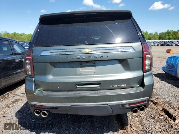 2023 Chevrolet Suburban Premier with VIN 1GNSKFKD0PR278738, listed as a Copart auction lot 56220235 with 58,718 mi miles and Non Repairable. Bid and sale history available at DreamBid. Image 6.