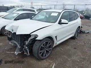 2020 BMW X3 M Competition with VIN 5YMTS0C03LLT10754, listed as a IAAI auction lot 42021685 with 48,768 mi miles. Bid and sale history available at carsss.com. Image 2.