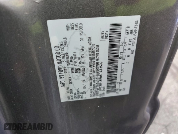 2006 Ford Ranger XL z VIN 1FTZR15E06PA73599, wystawiony jako Copart lot #84847734 z przebiegiem 80 301 mil mil oraz Szkoda całkowita • Salvage title. Historia ofert i sprzedaży dostępna na DreamBid. Obrazek 12.