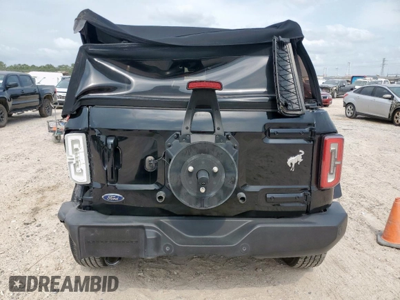 2022 Ford Bronco with VIN 1FMDE5DH1NLB77321, listed as a Copart auction lot 57834615 with 27,016 mi miles and Salvage title. Bid and sale history available at DreamBid. Image 6.