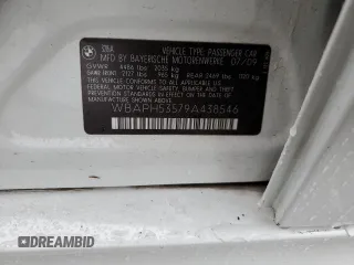 2009 BMW 3 Series 328i with VIN WBAPH53579A438546, listed as a Copart auction lot 85115464 with 86,775 mi miles and Salvage title. Bid and sale history available at DreamBid. Image 12.