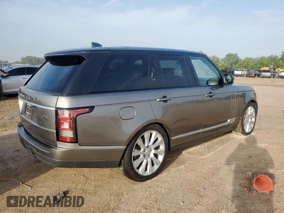 2017 Land Rover Range Rover HSE with VIN SALGS2FV5HA362590, listed as a Copart auction lot 63246215 with 63,235 mi miles and Salvage title. Bid and sale history available at DreamBid. Image 3.