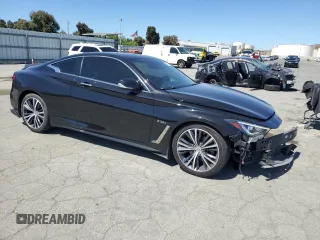 2017 Infiniti Q60 Sport with VIN JN1EV7EK7HM363963, listed as a Copart auction lot 57836545 with 117,785 mi miles and Salvage title. Bid and sale history available at DreamBid. Image 4.